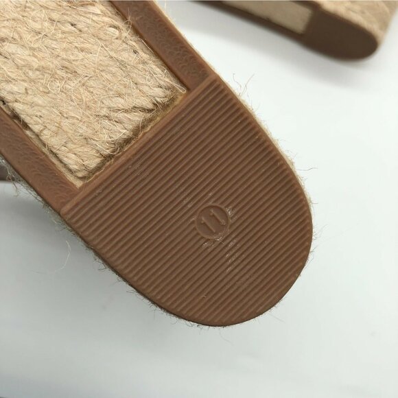 Marc Fisher Womens Sandals Espadrille Wedge Platform Ankle Strap Suede Beige 11 - Picture 7 of 8